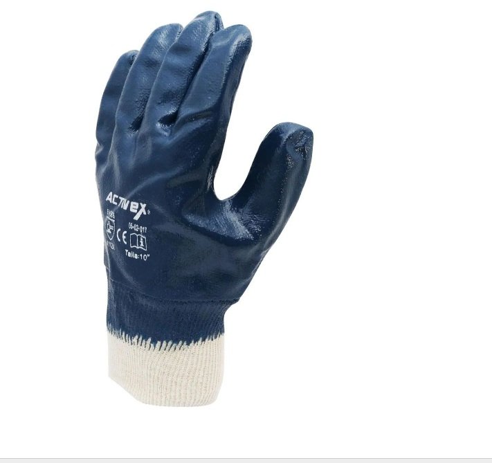 guante activex nitrilo puño tejido